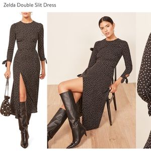 Reformation Zelda double slit dress